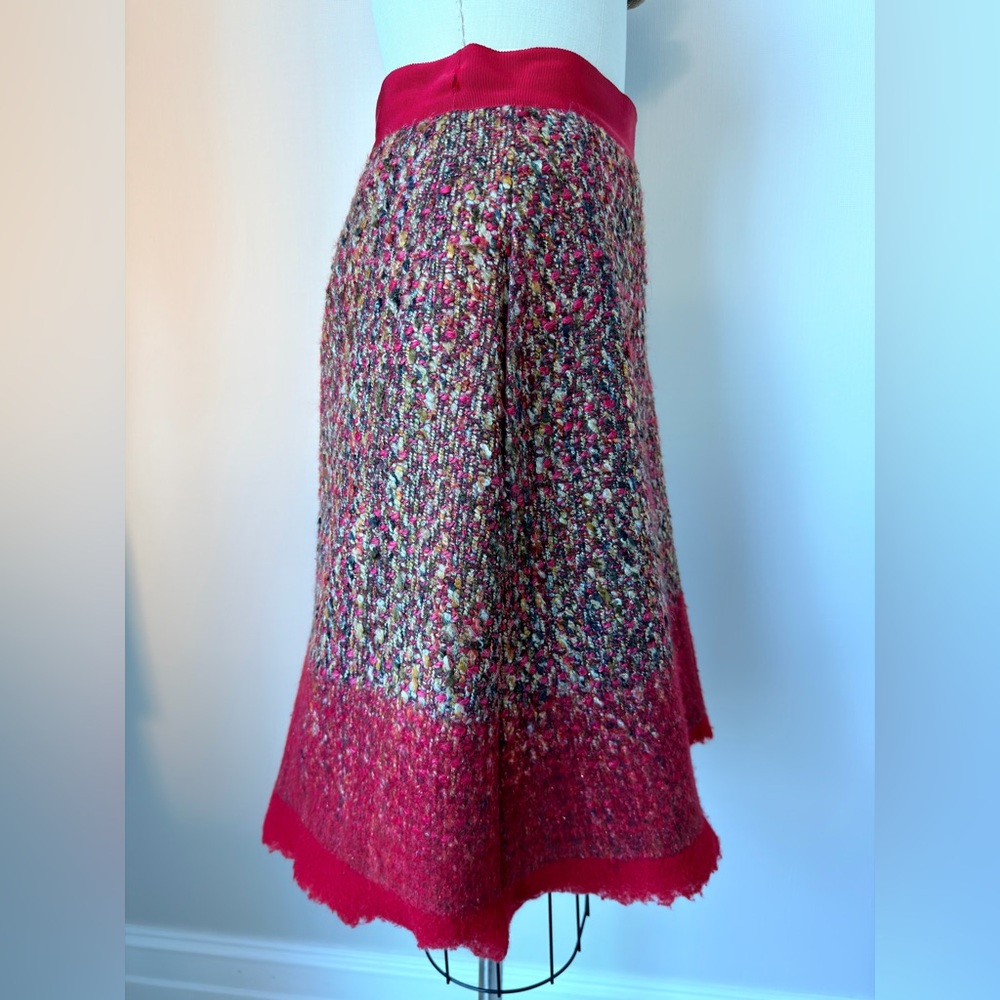 Alberta Ferretti Multicolor Tweed A-Line Skirt USA size 4 - Picture 4 of 17